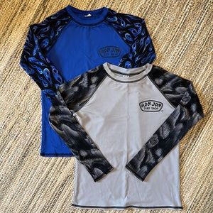 Ron Jon Long Sleeve Rash Guard swim shirts. Boys Size 16.